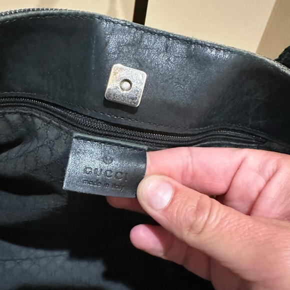 Gucci Web Sherry Line Denim and Leather Tote - Picture 7 of 10